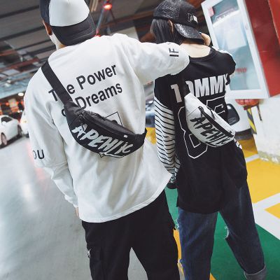 派尼美特新款胸包韩版男女学生单肩包潮帆布小包潮流休闲腰包斜挎包包