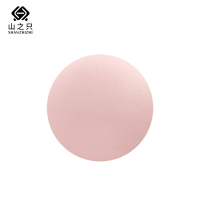 山之只 双面防滑隔热皮革杯垫 10*10cm 块