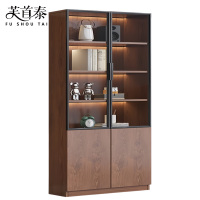 芙首泰玻璃门书柜双门双柜1000*320*2000mm个