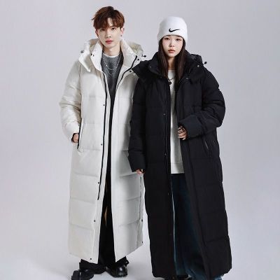 JPDUN秋冬情侣跨境男女同款超长到脚踝羽绒服保暖时尚冬装外套