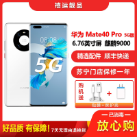 [二手9成新]华为Mate40 Pro 5G 釉白色 8G+256G全网通安卓手机6.76英寸屏麒麟9000备用5G手机