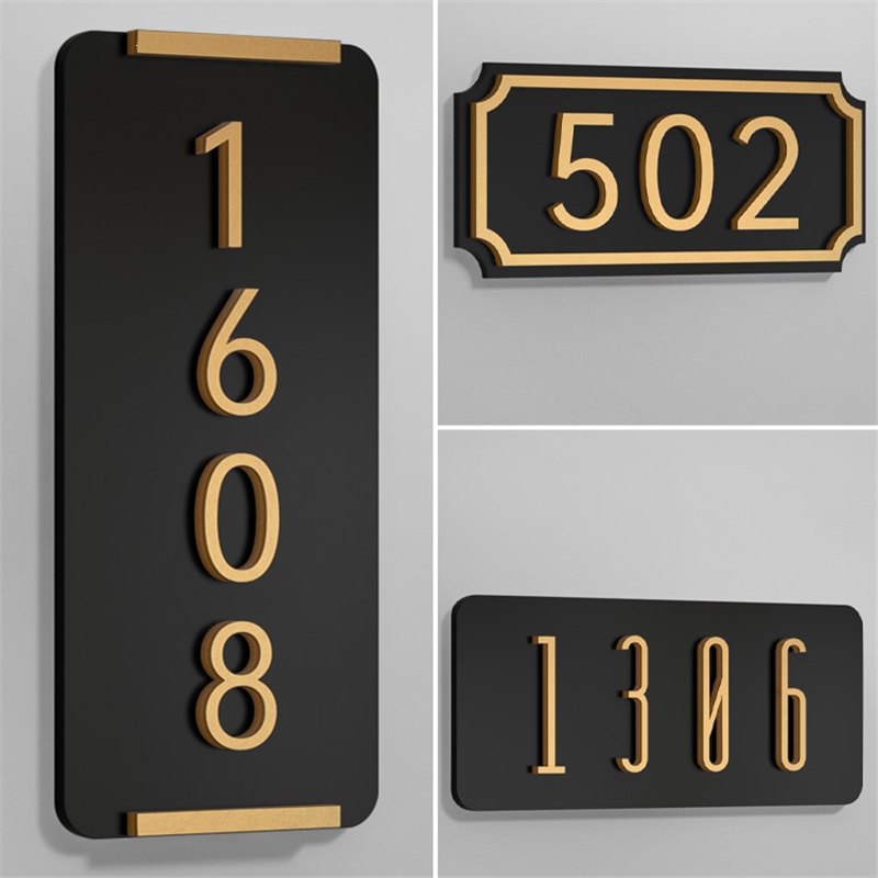 亚克力门牌号码牌家用创意个性定制房间号房号数字贴订制酒店包厢高档