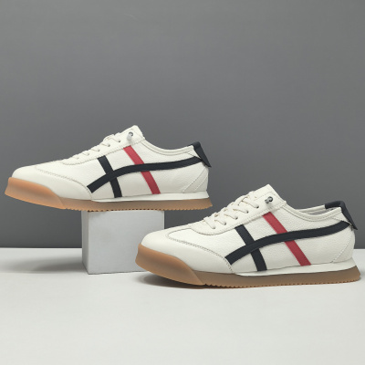 真皮板鞋男款潮流百搭鞋子男鞋小白鞋男士高端免系带一脚蹬懒人鞋