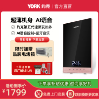 YORK约克即热式热水器YK-DJ9家用小型速热 即开即热 恒温超薄 语音智控 8500W