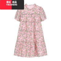 YIBUSHENG法式复古碎花短袖连衣裙女季新款宽松休闲甜美减龄裙子