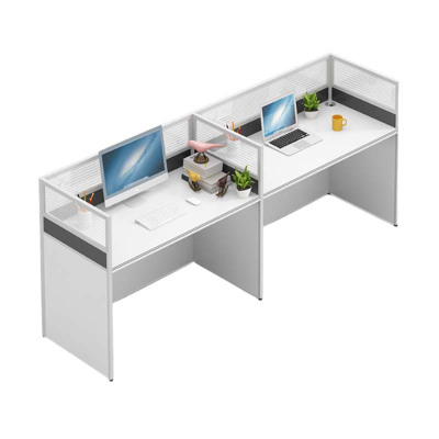 汉诺鑫威简约现代隔断四人位屏风卡座工作位职员办公桌椅组合办公家具E字型不带柜