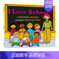 我爱学校 [正版]平装绘本 吴敏兰廖彩杏书单 凯迪克绘本奖 英文原版儿童图画绘本 幼儿认知启蒙生活习惯 宝宝睡前故事书籍