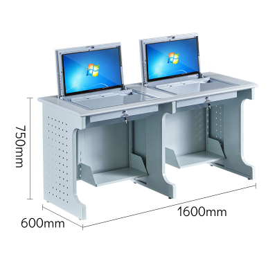 鑫睿辉 翻转电脑桌外置主机双人 1600*600*750mm 张