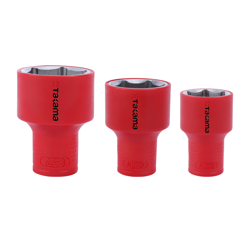 高松(takama)绝缘套筒头(vde耐压1000V 12.5mm1/2方系列)19mm v501219/1个