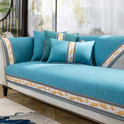 添福运新中式四季沙发垫套装沙发套罩巾套装坐垫子巾春夏季棉麻坐垫防滑红木沙发垫子简约123组合贵妃定制支持定制