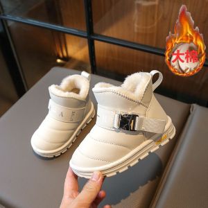 儿童雪地靴年冬季大棉字母雪地棉保暖男女童棉靴时尚
