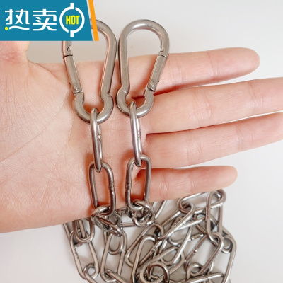 敬平304不锈钢户外晾衣绳室外阳台晾衣链防锈铁链子晒被子加粗绳子 3mm粗链条6米+2弹扣