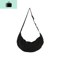 港风工装包斜挎包饺子包潮牌机能大学生邮差包休闲单肩背包女书包NEW LAKE 黑色女斜挎包