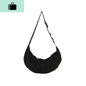 港风工装包斜挎包饺子包潮牌机能大学生邮差包休闲单肩背包女书包NEW LAKE 黑色女斜挎包 黑色