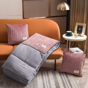 丝绒轻奢抱枕被子两用加厚汽车办公室空调被靠垫沙发午睡枕靠枕
