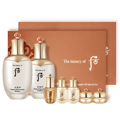 2套|whoo后天气丹华泫紧颜花献水乳礼盒护肤套装333ml紧肤淡皱