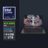 联想(Lenovo)拯救者Y9000P 2025 AI元启电竞游戏本笔记本电脑 (Ultra 9 275HX 64G 2T RTX5090 2.5K240Hz)黑色