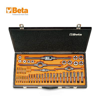 百塔(BETA) 446/C48 48件公制铬钒钢丝锥板牙组套