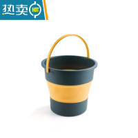 敬平折叠水桶便携式旅行洗车手提钓鱼桶家用大号可伸缩洗澡加厚塑料桶 蓝色 小号