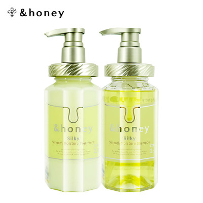 安蒂花子(&honey)洗发水日本进口水感丰盈洗护套装无硅油洗发露改善毛躁头皮护理 蜂蜜润养洗护套装