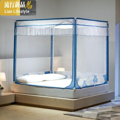 坐床蚊帐防摔儿童1.8米床家用三开加密1.5m支架加厚1.2米蒙古包 三维工匠