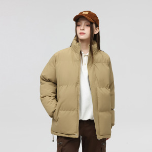 情侣款棉衣秋冬季新款立领棉服男女同款纯色潮牌保暖面包服外套男