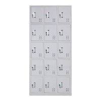 帅畅收纳柜财务档案柜资料柜加厚文件柜办公室带锁铁皮柜十五门更衣柜