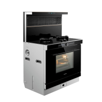 火星人(marssenger)集成灶JJZY-F83BC01R钢化玻璃台面排油烟机燃气灶蒸烤一体灶 右排烟 液化气