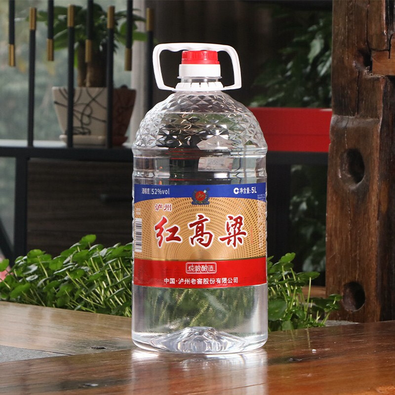 泸州老窖 泸州红高粱 散装桶装白酒52度 浓香型5l*1桶