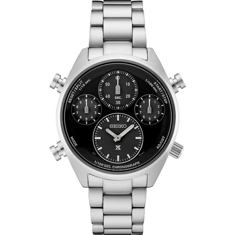 SEIKO/精工 运动计时太阳能石英手表防水防刮坚固耐用商务休闲多功能腕表
