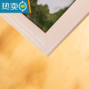 敬平diy相框挂墙拍立得打印洗照片情侣定制拼图生日礼物实木框架摆台 白色实木 相框[33*43cm]+不洗照片