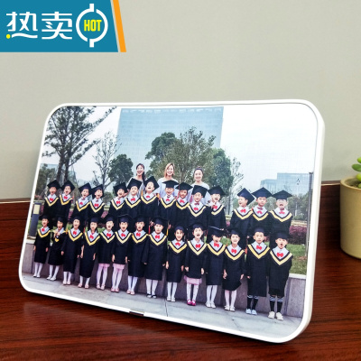 敬平幼儿园毕业照集体照大合影会议合照相框摆台挂墙洗照片定制装裱 拉米娜版画 16寸30x40厘米