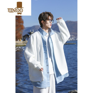 YANXU假外套男春季痞帅潮牌衣服帅气休闲百搭男生翻领夹克