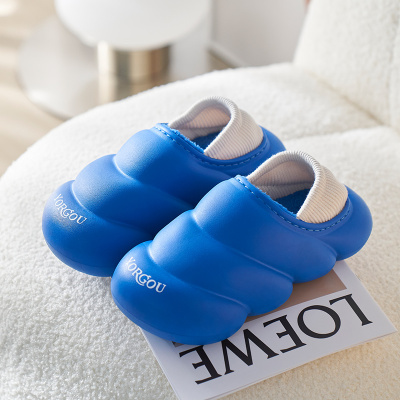 克莱因蓝可外穿防水包跟棉拖鞋女秋冬季居家用室内情侣保暖棉鞋男