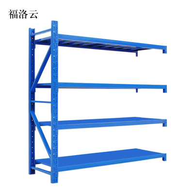 福洛云承重200kg货架置物架钢制货架蓝色副架长200宽60高200CM