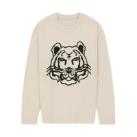 高田贤三(Kenzo)男款双面羊毛针织套衫圆领长袖对比嵌花运动休闲