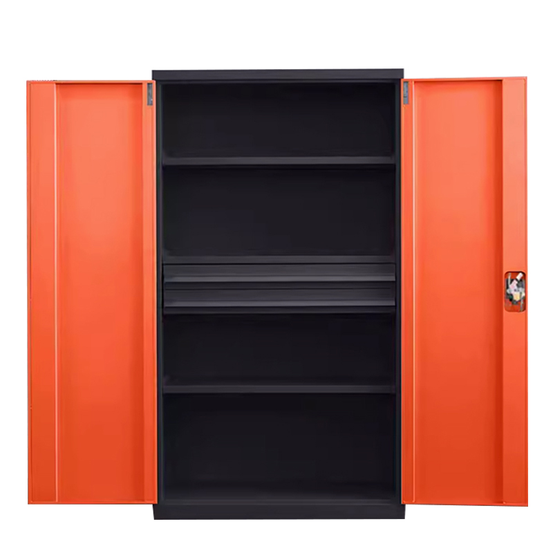 东升顺重型工具柜加厚物件工具储物柜工厂铁皮柜汽修厂零件收纳柜橘色四层二抽