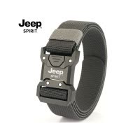 Jeep吉普男士战术腰带休闲百搭帆布皮带弹力插扣快拆男款自动扣