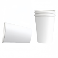 攸形一次性纸杯250ml白色50个/包