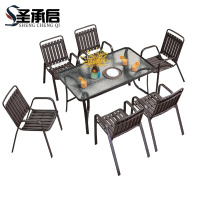圣承启 阳台桌椅 130长桌*6椅 套
