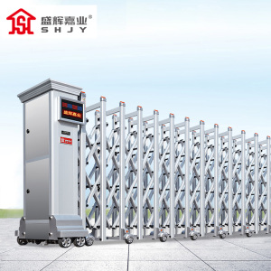 盛辉嘉业 智能伸缩门分段大门电动平移门消防铝合金伸缩段滑门庭院大门