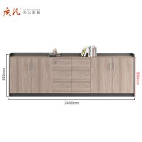 质凡木质茶水柜带锁储物柜 2400*400*800