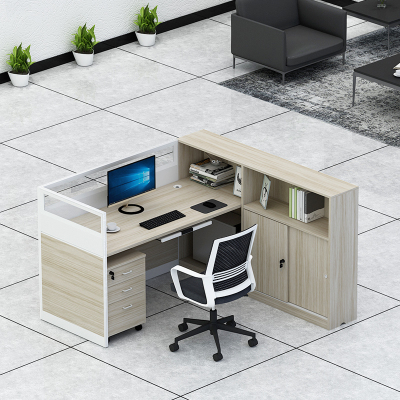 全简现代简约屏风位员工办公桌办公室专用屏风隔断职员办公电脑桌财务办公电脑桌7字单人位