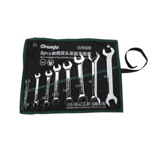 长鹿 碳钢镜面双头呆扳手组套 8PCS 套