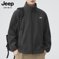 JEEP SPIRIT开衫卫衣男士2025年秋季潮牌宽松运动摇粒绒外套男款