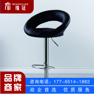 绵冠MIANGUAN升降椅可旋转吧台椅高脚凳现代简约前台接待吧椅