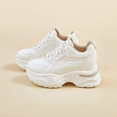 内增高ins韩版新款高帮老爹鞋女秋季学生厚底增高休闲鞋