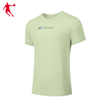 乔丹 短袖T恤衫 梭织T恤 衫男T恤 KHS13231422 男款 M-4XL 件(海贝绿)