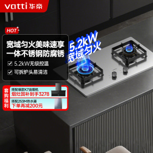 华帝家用燃气灶i10316A不锈钢燃气灶具5.2kw无极宽域调火可拆卸炉头易清洁 全新不锈钢升级版天然气