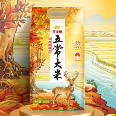 金龙鱼福鹿献瑞来五常大米粳米5kg
